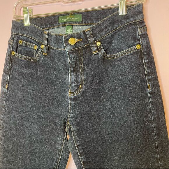 Lauren Ralph Lauren Jeans Dark Wash Denim Classic Straight Pant Size 4 - Picture 2 of 10